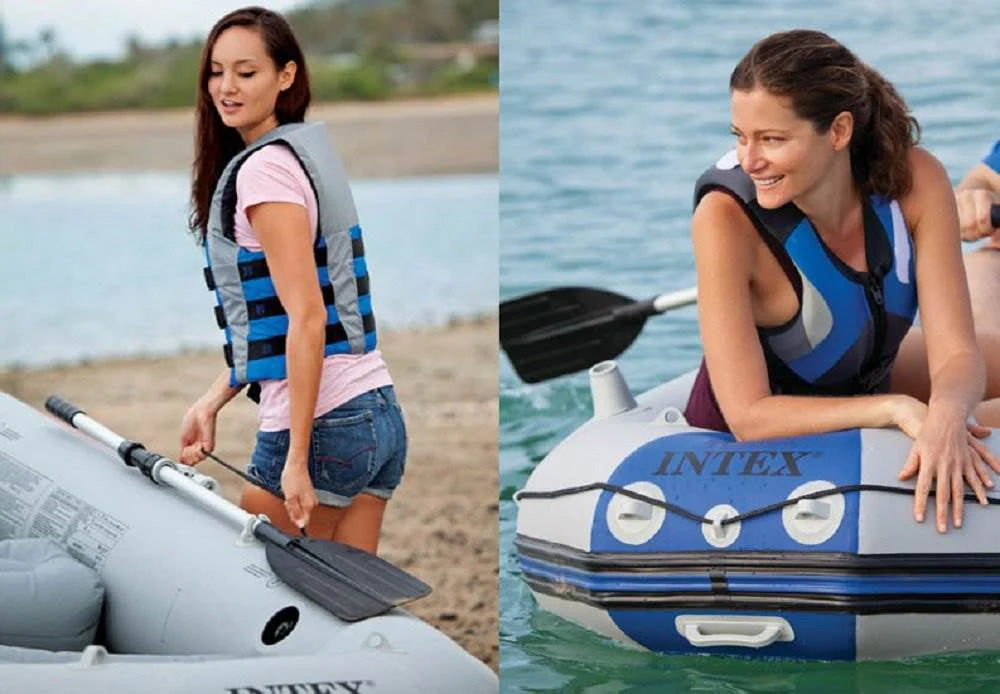 3 Person Inflatable Boat & Oars Set + Motor Mount Kit C8890