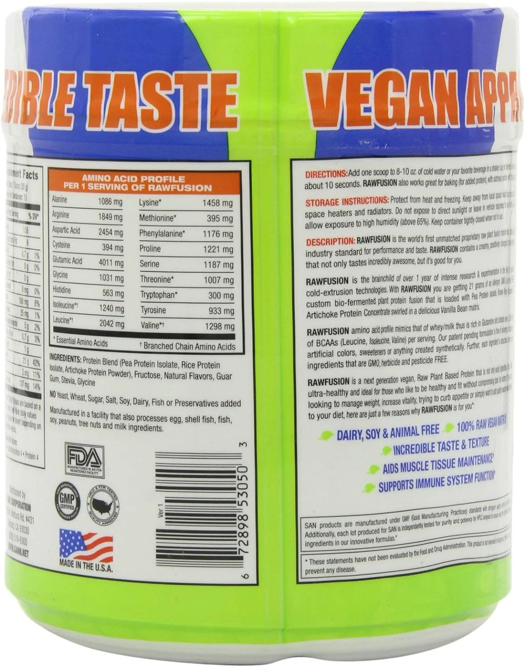 Plant Base Protein Vanilla Bean 15 Servings W859