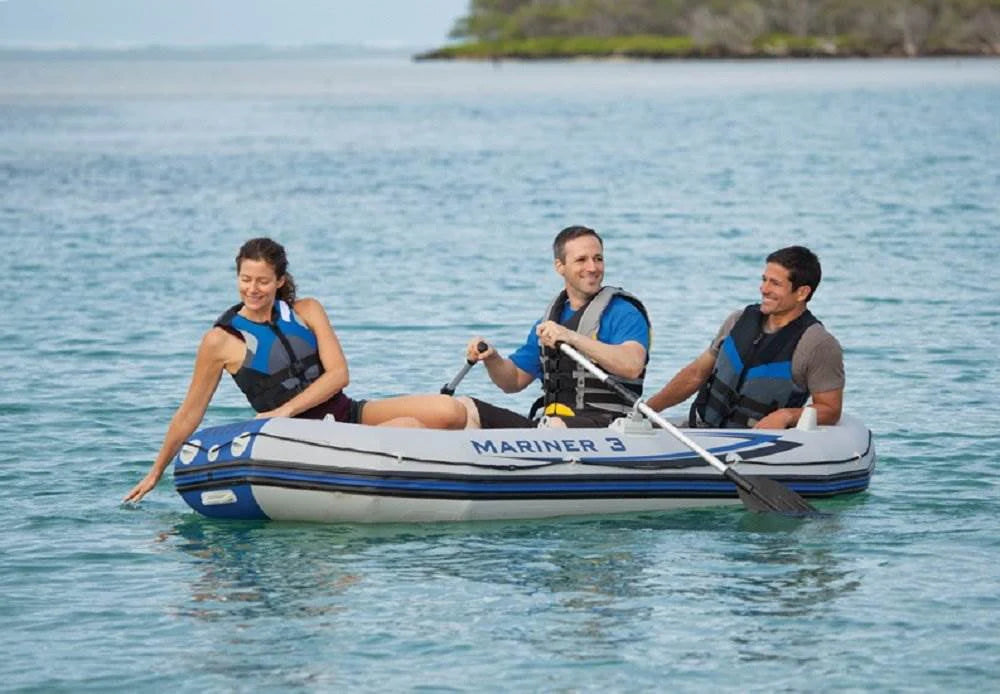 3 Person Inflatable Boat & Oars Set + Motor Mount Kit C8890
