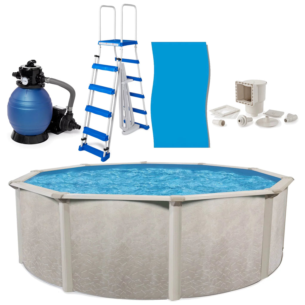 18'x52 Above Ground Pool with Filter, Ladder, Liner, Skimmer W398506