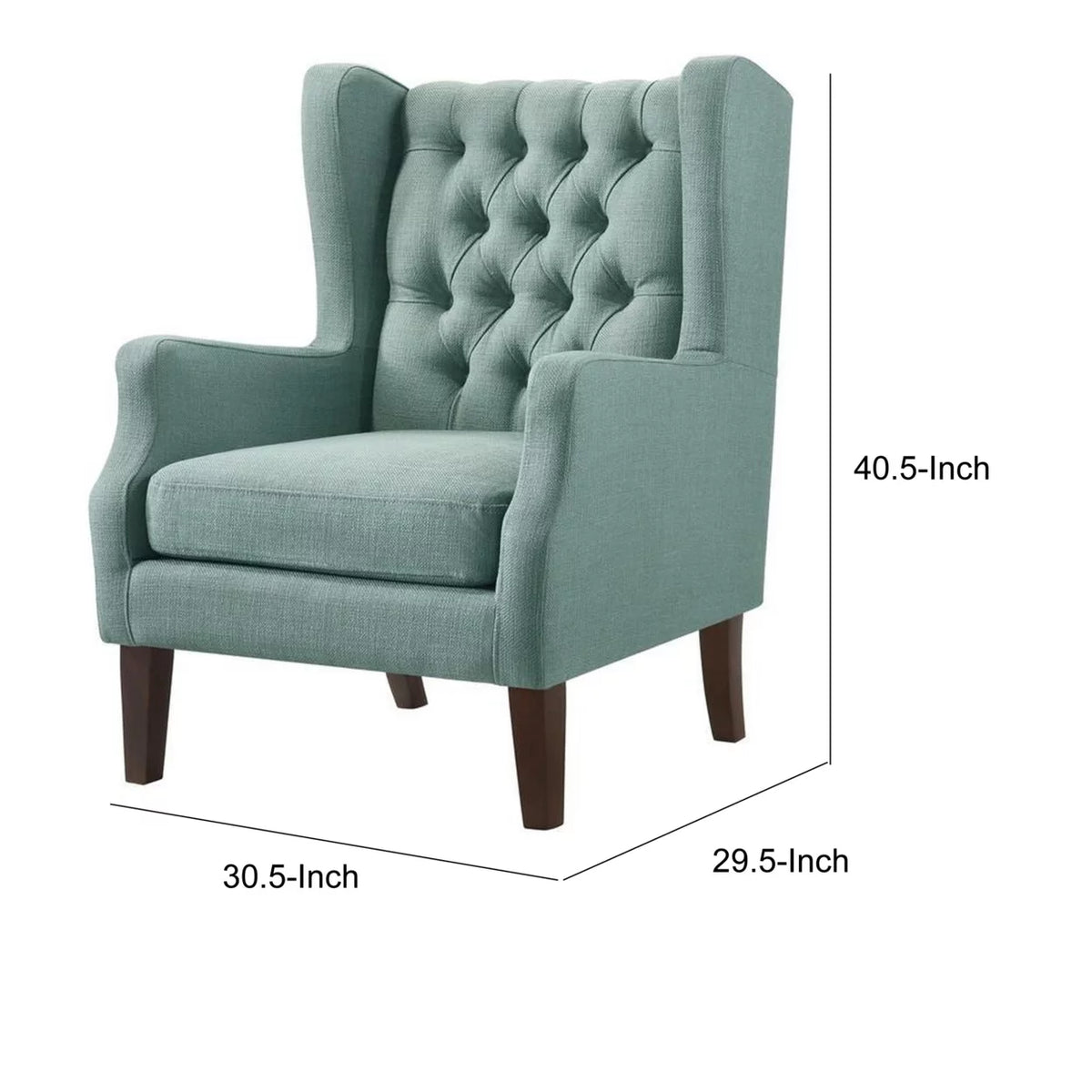 Teal Fabric Accent Chair U2876
