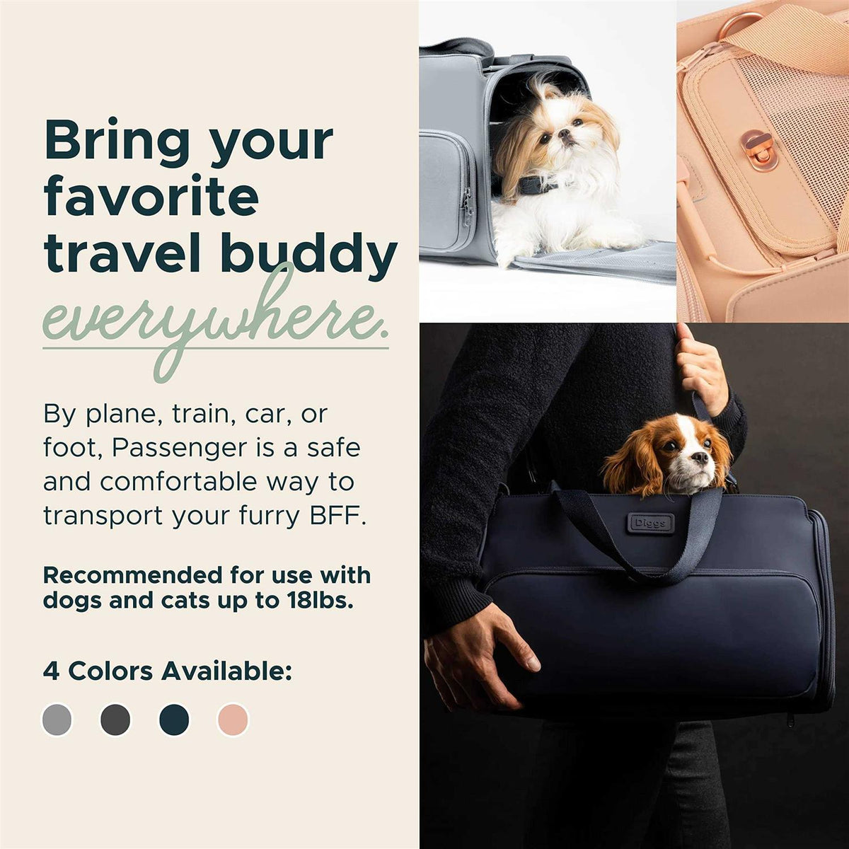 Travel Pet Carrier for Small Dogs and Cats T473