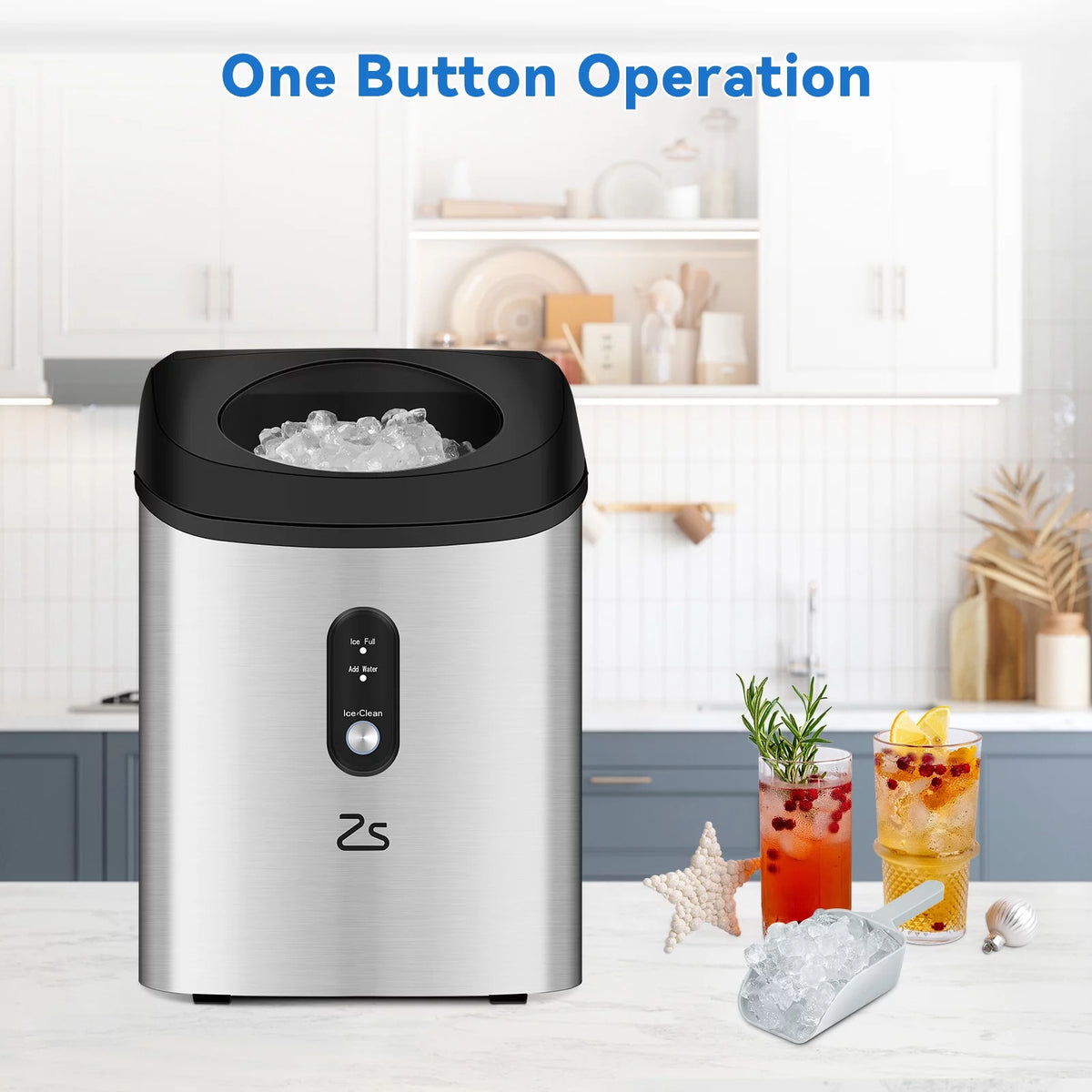 Countertop Nugget Ice Maker with Soft Chewable Pellet Ice S9880