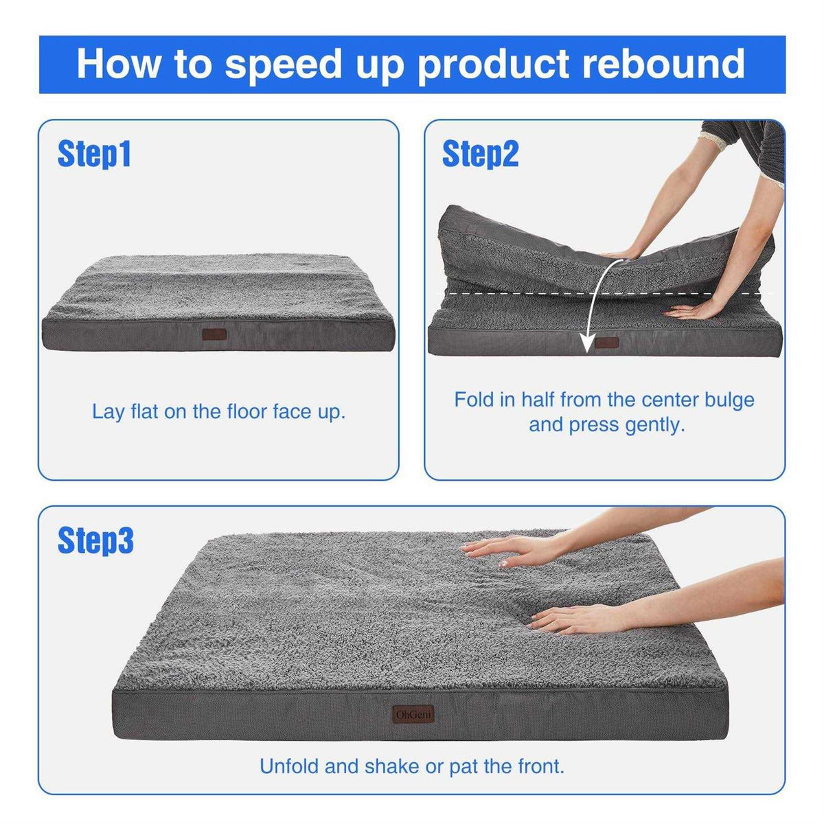 Orthopedic Dog Bed with Egg Foam and Non-Slip Bottom Z2605