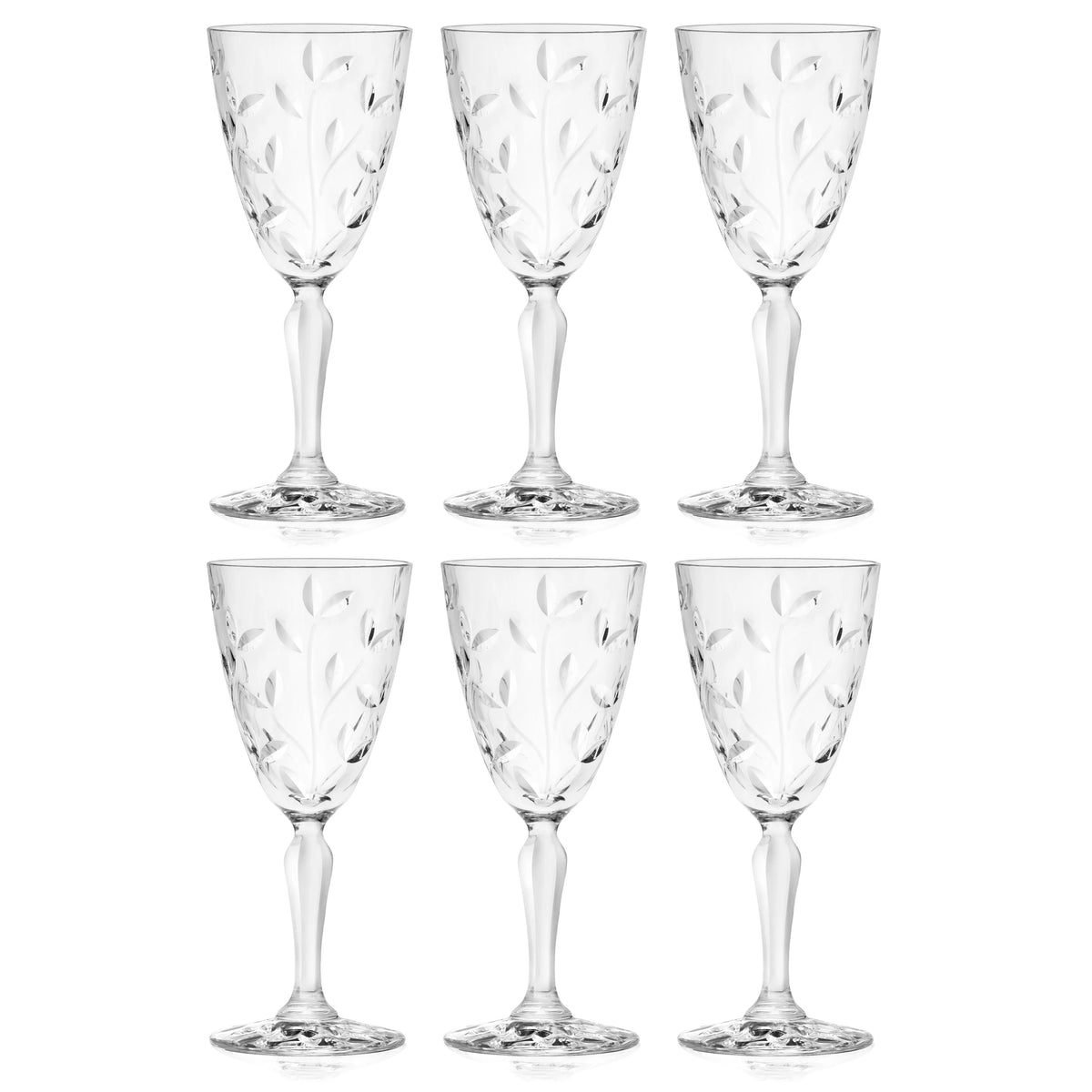 Glass Wine Goblets 7.7 Oz Set of 6 S188