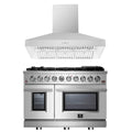 48 Gas Range and Wall Mount Range Hood F3149
