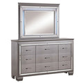 9 Drawer LED Dresser and Mirror Set M408