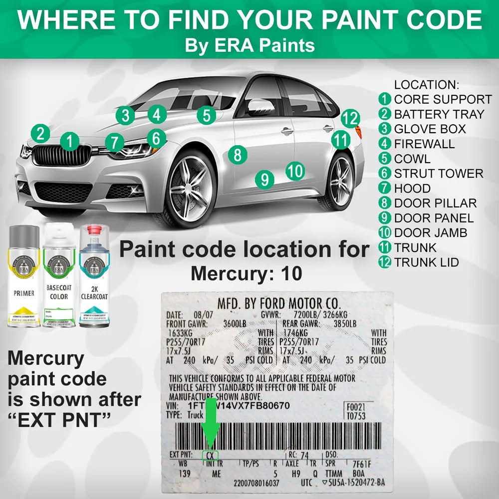 Light Sage Metallic Aerosol Spray Touch Up Paint Clearcoat Primer and Prep Kit X262177