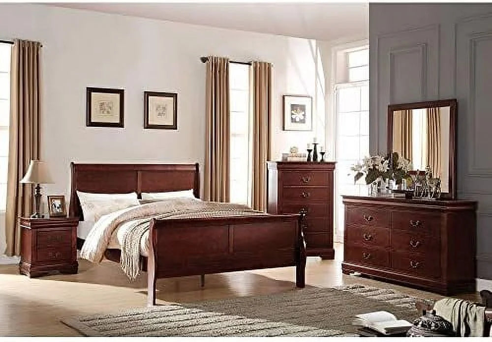 Small Wooden Nightstand with 2 Drawers N838
