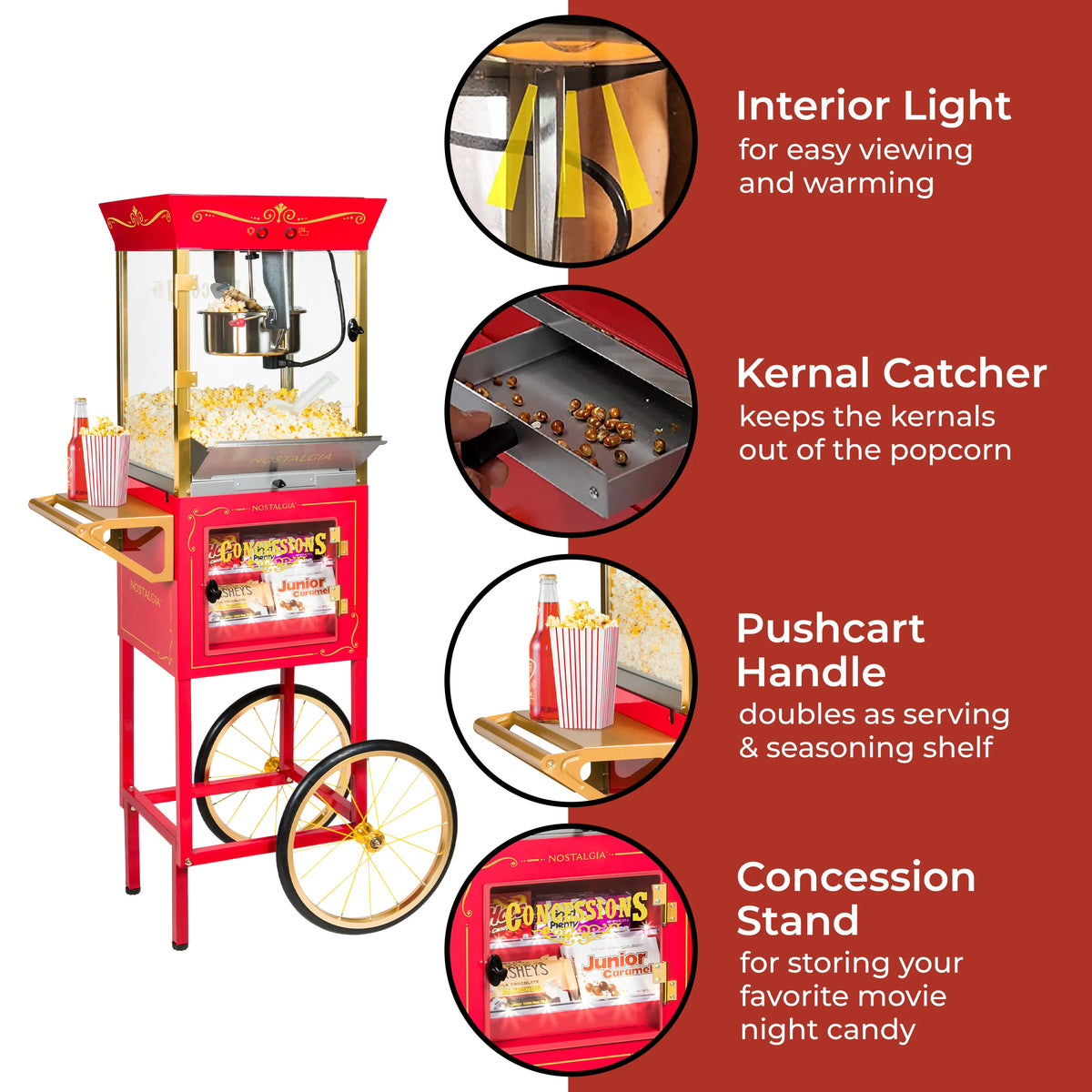 10-Ounce Popcorn & Concession Cart U1814