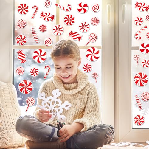 30 Pcs Reusable Snowflake Window Gel Clings G4742