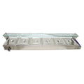 Electric Commercial Bain-marie Buffet Food Warmer Steam Table with Glass Guard 6-Pan I464