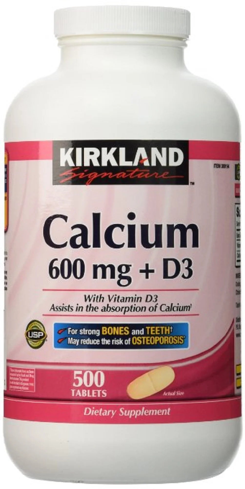 Calcium 600 mg Plus Vitamin D3 500 Tablets J287