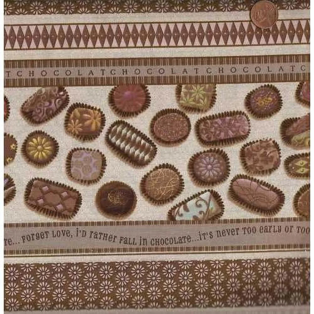 Sweets Dessert Stripe Fabric R4952