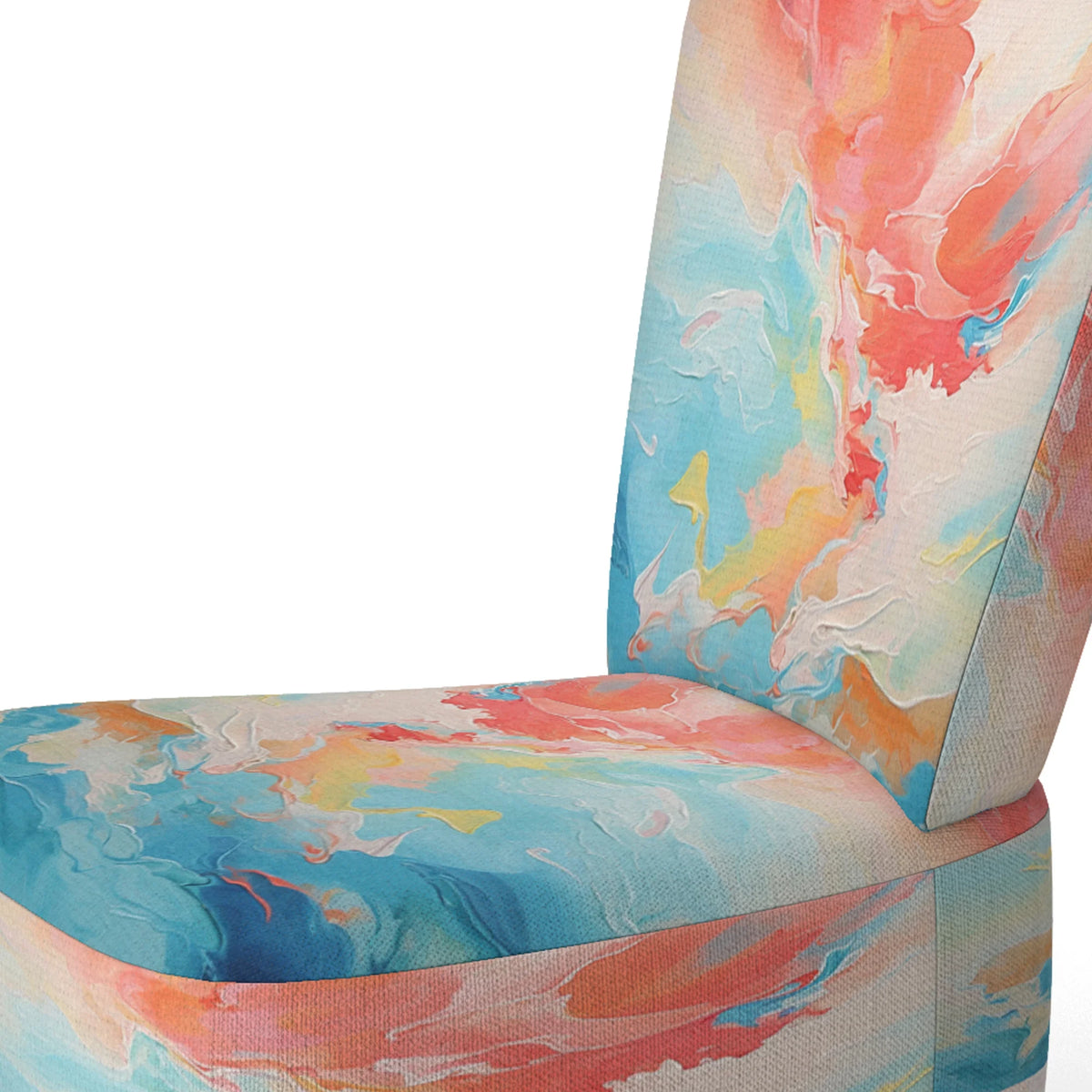 Upholstered Abstract Accent Chair and Mid-Century Modern Arm Chair B64524