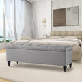 50.2 Inches Upholstered Storage Ottoman Bench X347