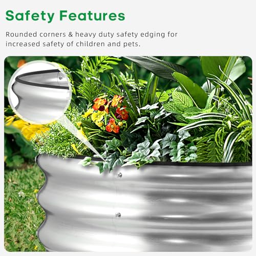 Galvanized Raised 2 Pcs 4×2×1ft Planter Boxes J844