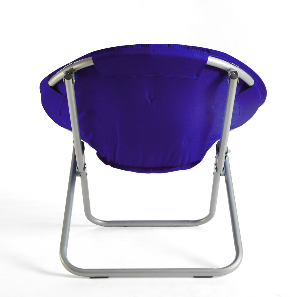 Navy Faux Fur Saucer Chair K425403