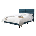 Ocean Blue Upholstered Double Panel Bed X2532