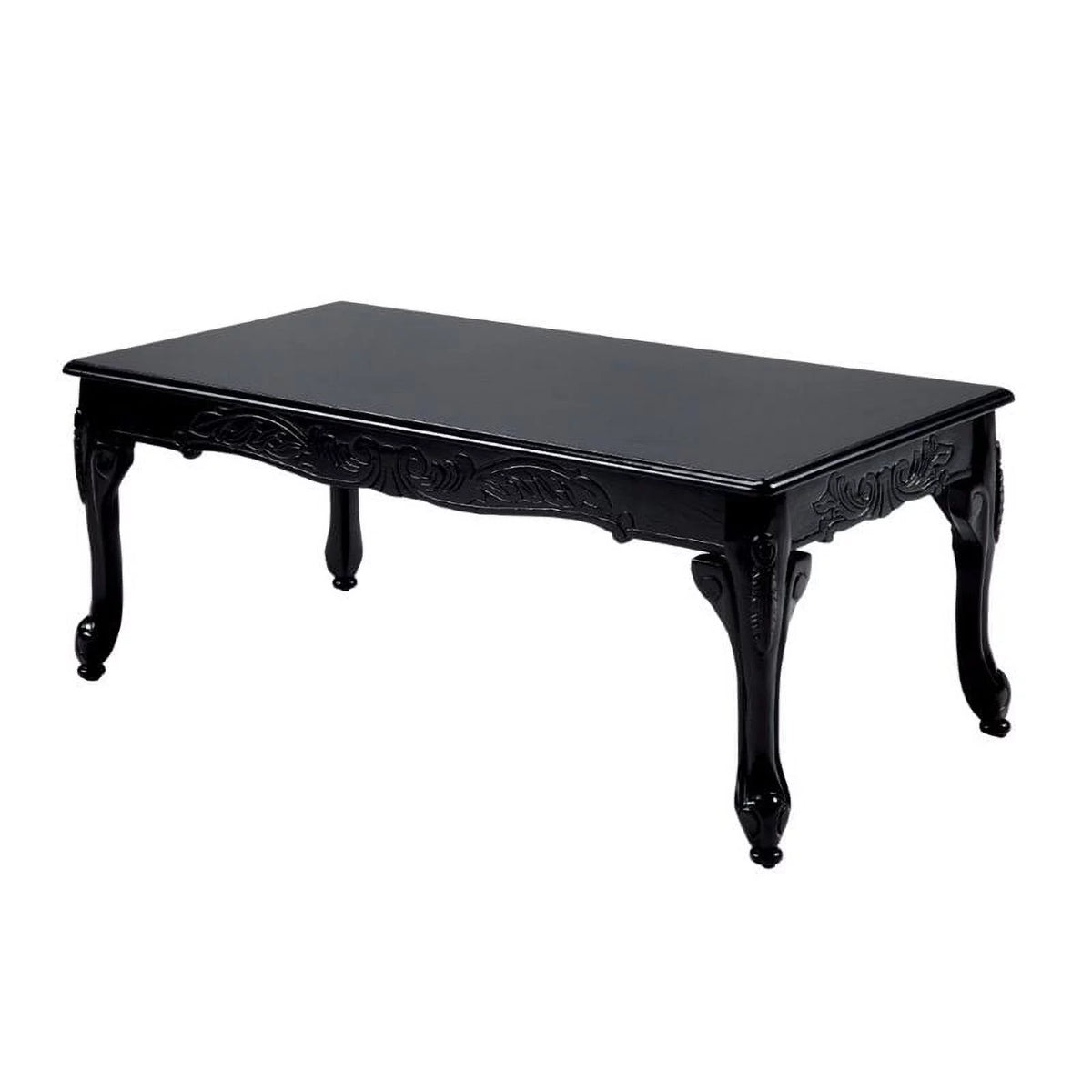 Solid Wood 3-Piece Coffee Table Set in Black D4853