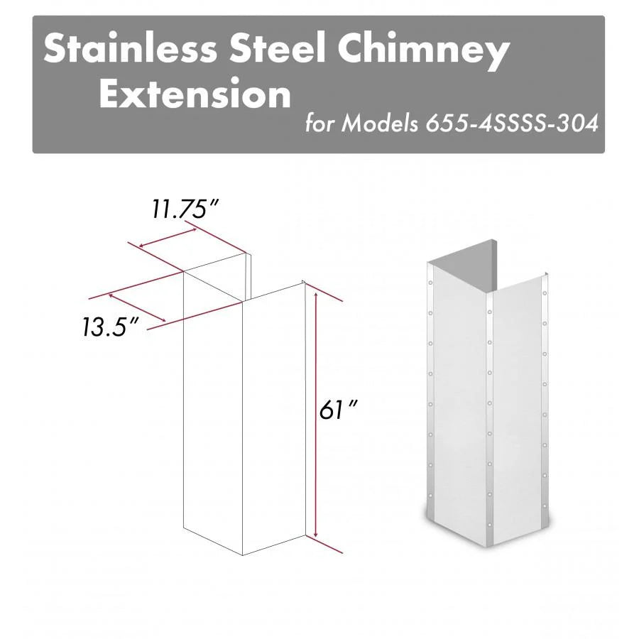 Stainless Steel Extended Chimney and Crown O44009