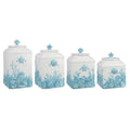 Ceramic Blue Lagoon 4 Piece Canister Set I702300
