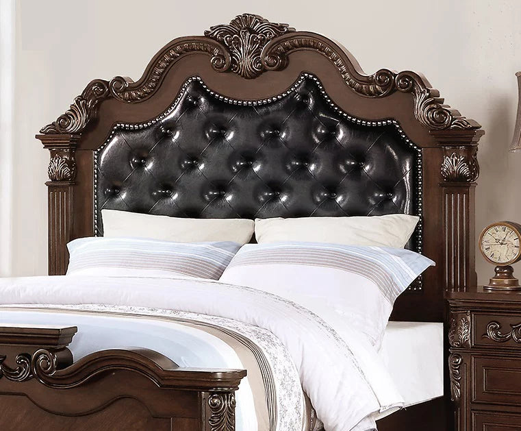 4pcs Eastern King Bed Dresser Mirror Nightstand R6626