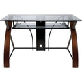 Computer Desk with Curved Wood Q45850