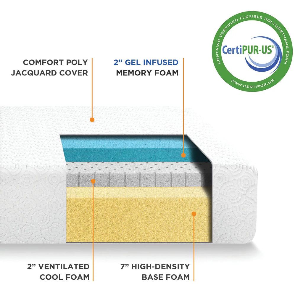 11 Gel Medium Memory Foam Mattress X417817