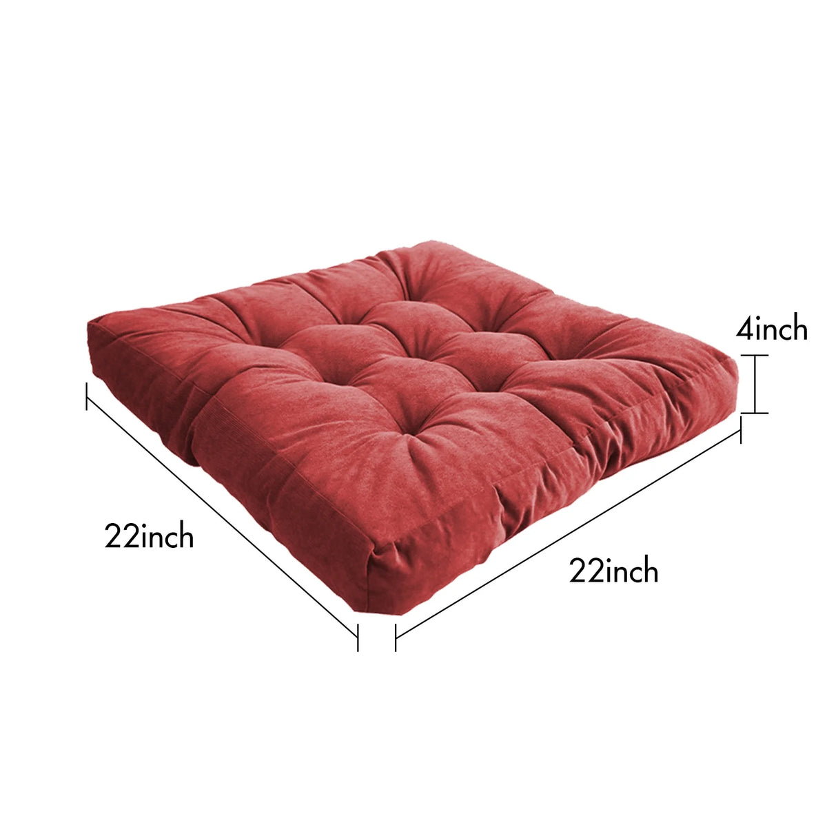 Rose Red 2 Pack 22" Large Floor Pillow Q190