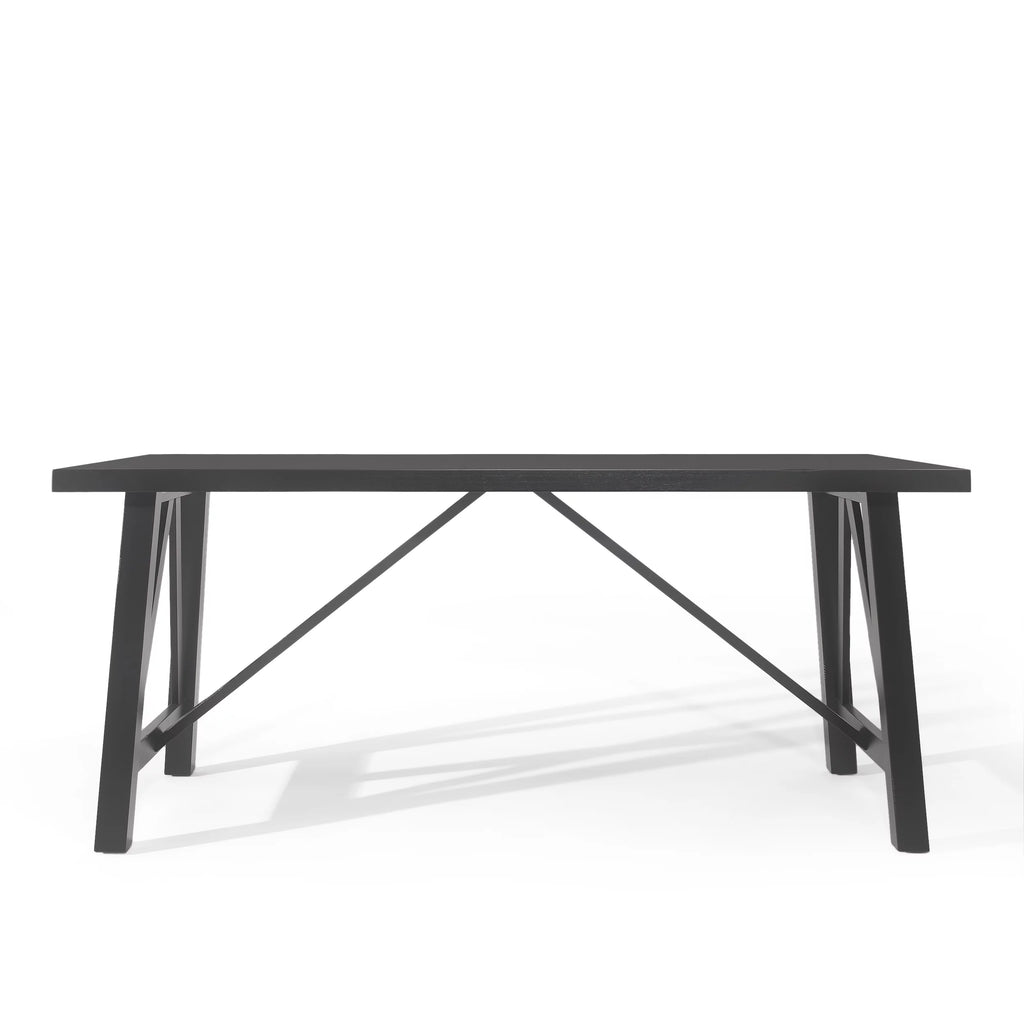 Black Farmhouse Wood Dining Table V7739