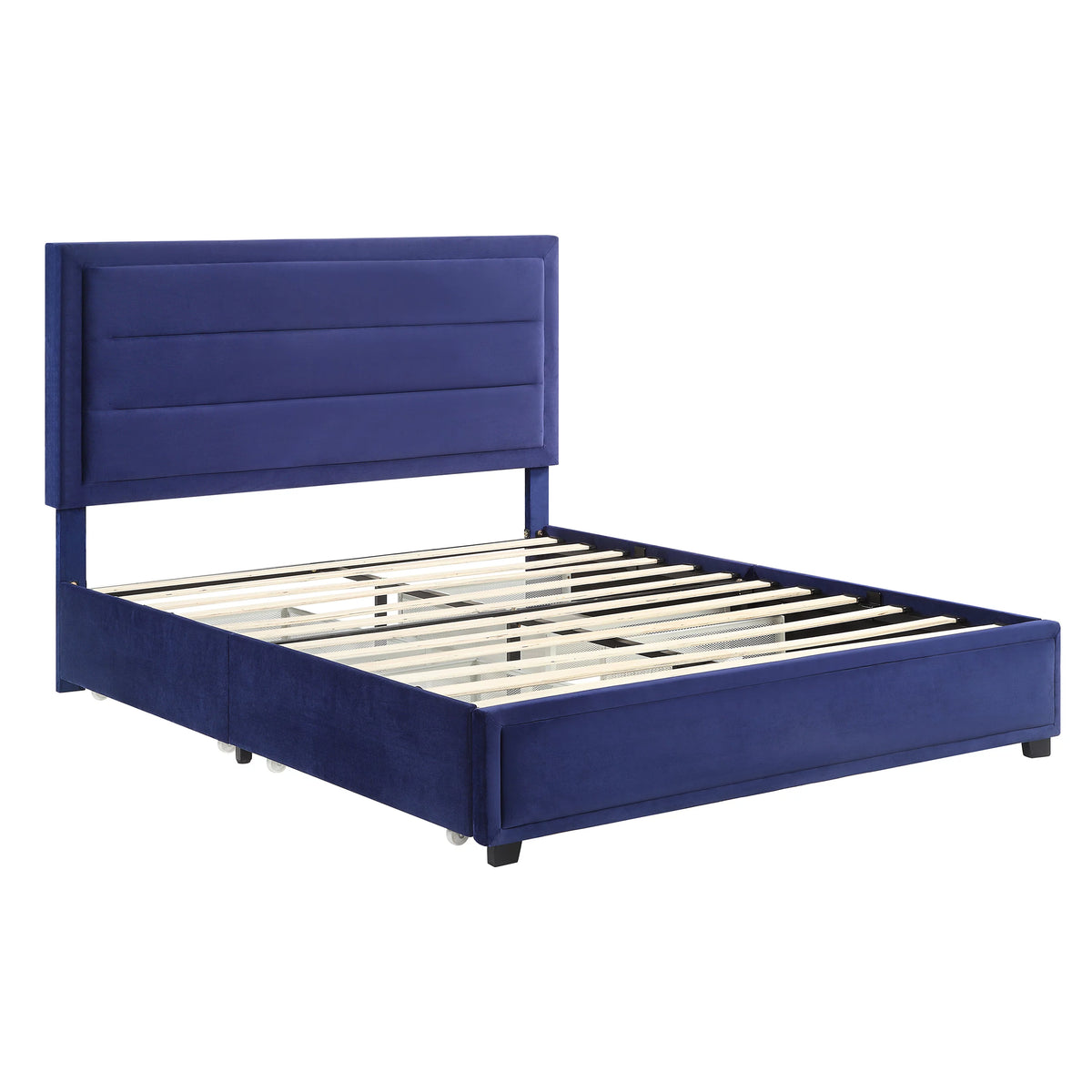 Fabric Storage Bed Navy Full Z660384