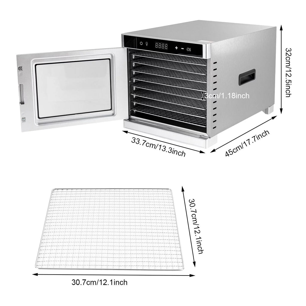 8 Tray Stainless Steel Food Dehydrator Q28805