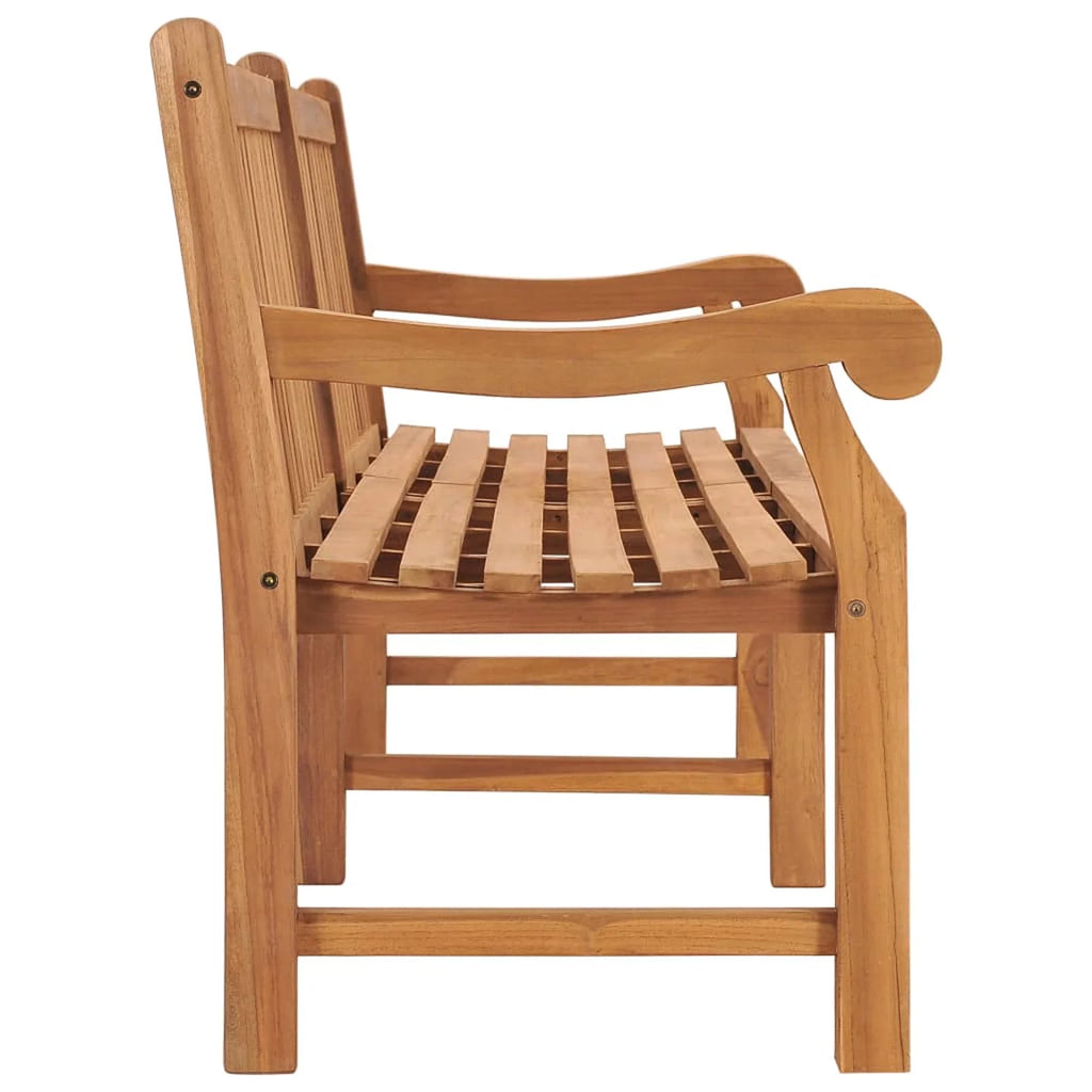 Teak Wood Garden Bench with Armrest A16989