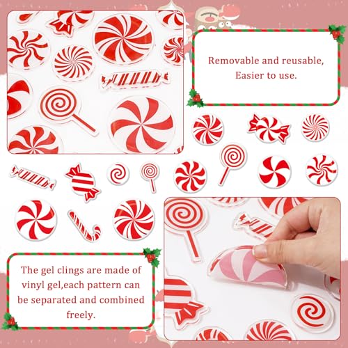 30 Pcs Reusable Snowflake Window Gel Clings G4742