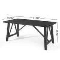 Black Farmhouse Wood Dining Table V7739