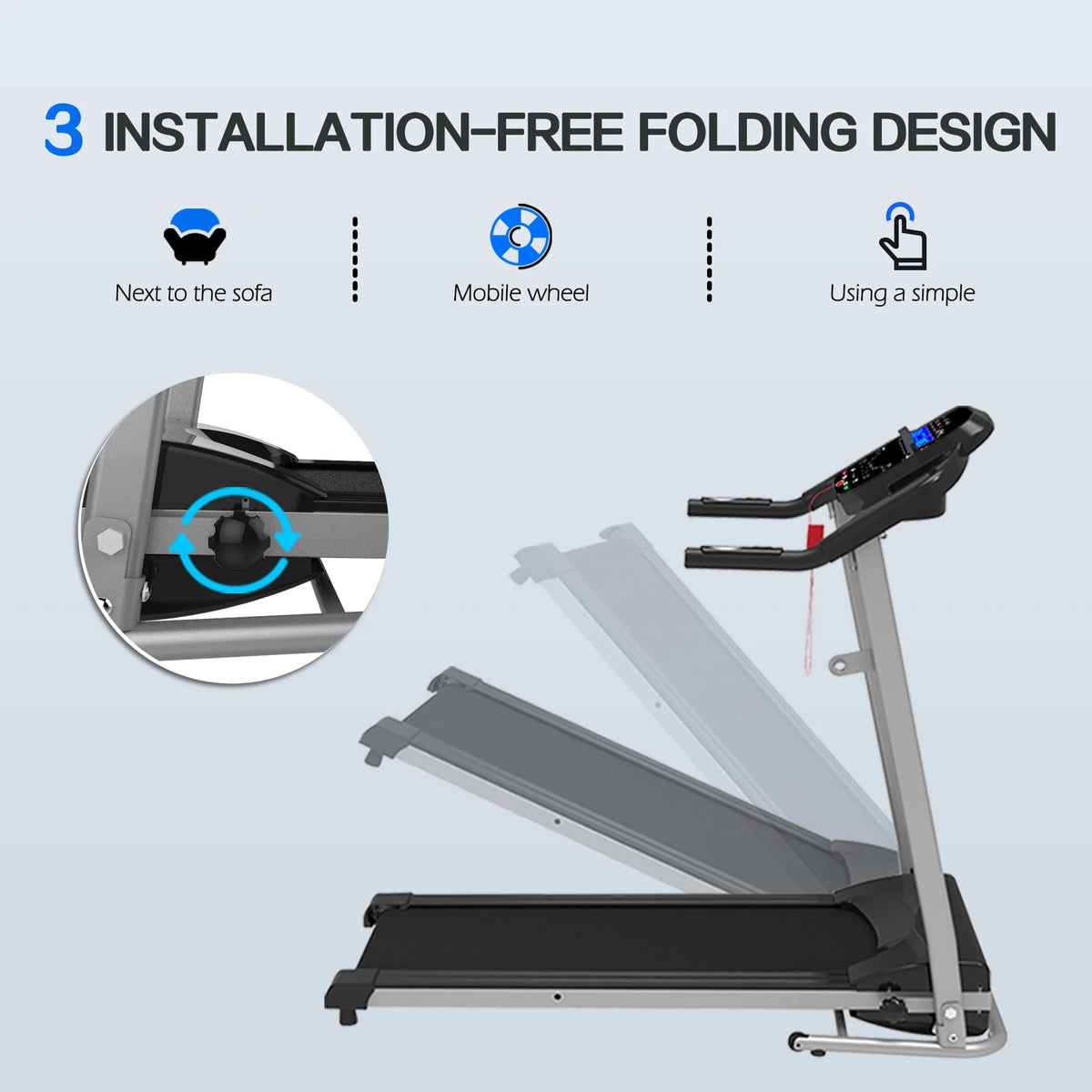 Folding Treadmill 1.5HP 220 LB Max Weight M730