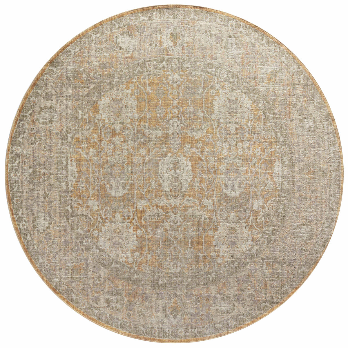 Gold Sand 5'0 x 5'0 Round Rug D4335