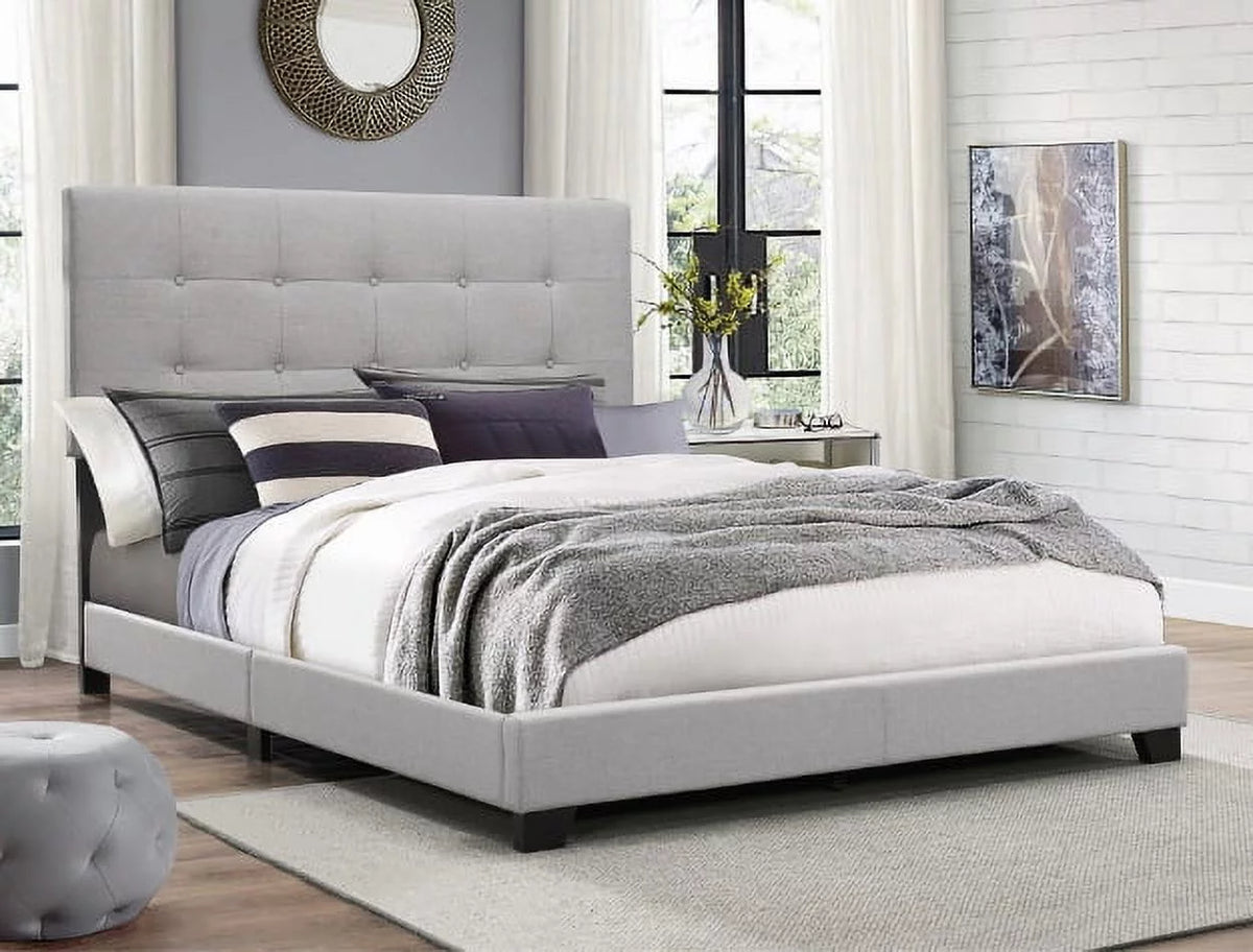 Gray Queen Panel Bed A7359