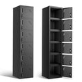 Metal Storage Cabinet with Keys, 71" 1 Door Black P34561