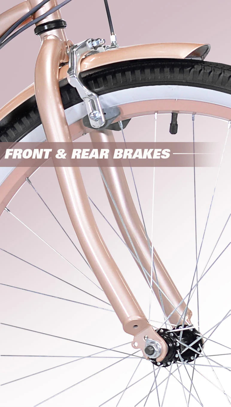 26 In. Rose Gold Women's Cruiser Bike M777480