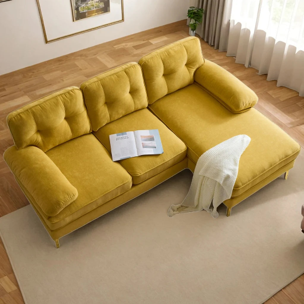 83" Velvet L-Shaped Sectional Sofa E242