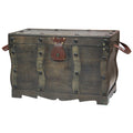 Antique Style Distressed Wooden Treasure Chest L603553