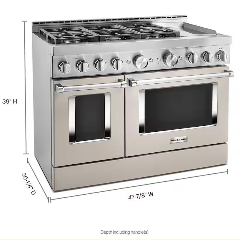 6.3 cu. ft. Smart Double Oven Gas Range with Griddle K56324