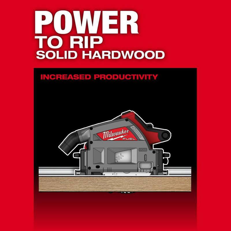 18V Brushless Cordless 6-1/2 in. Plunge Track Saw Kit with 55 in. Guide Rail H713494