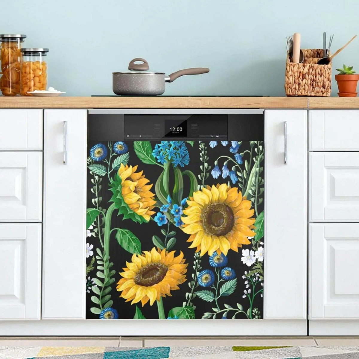Botanical Sunflower Dishwasher Magnet Cover 23"Wx26"H H265139
