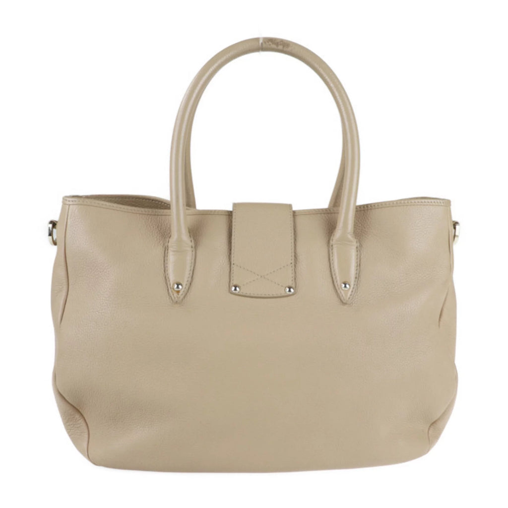 Pre-Owned Beige Leather 2WAY Shoulder Bag S131459