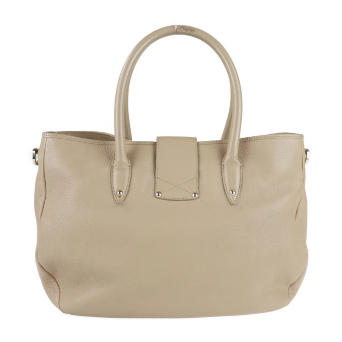 Pre-Owned Beige Leather 2WAY Shoulder Bag S131459