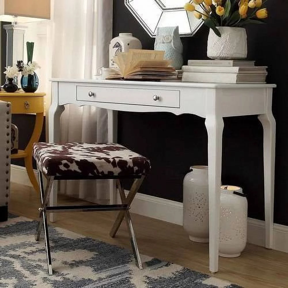 White Office Writing Desk with Drawer T97390