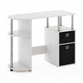 White Oak Computer Study Desk with Bin Drawers S837171